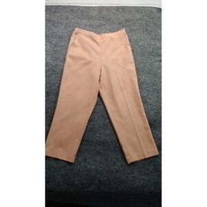 Aldred Dunner Peach Cropped‎ Pants High Waist Elastic Back Size  14 Casual Lq